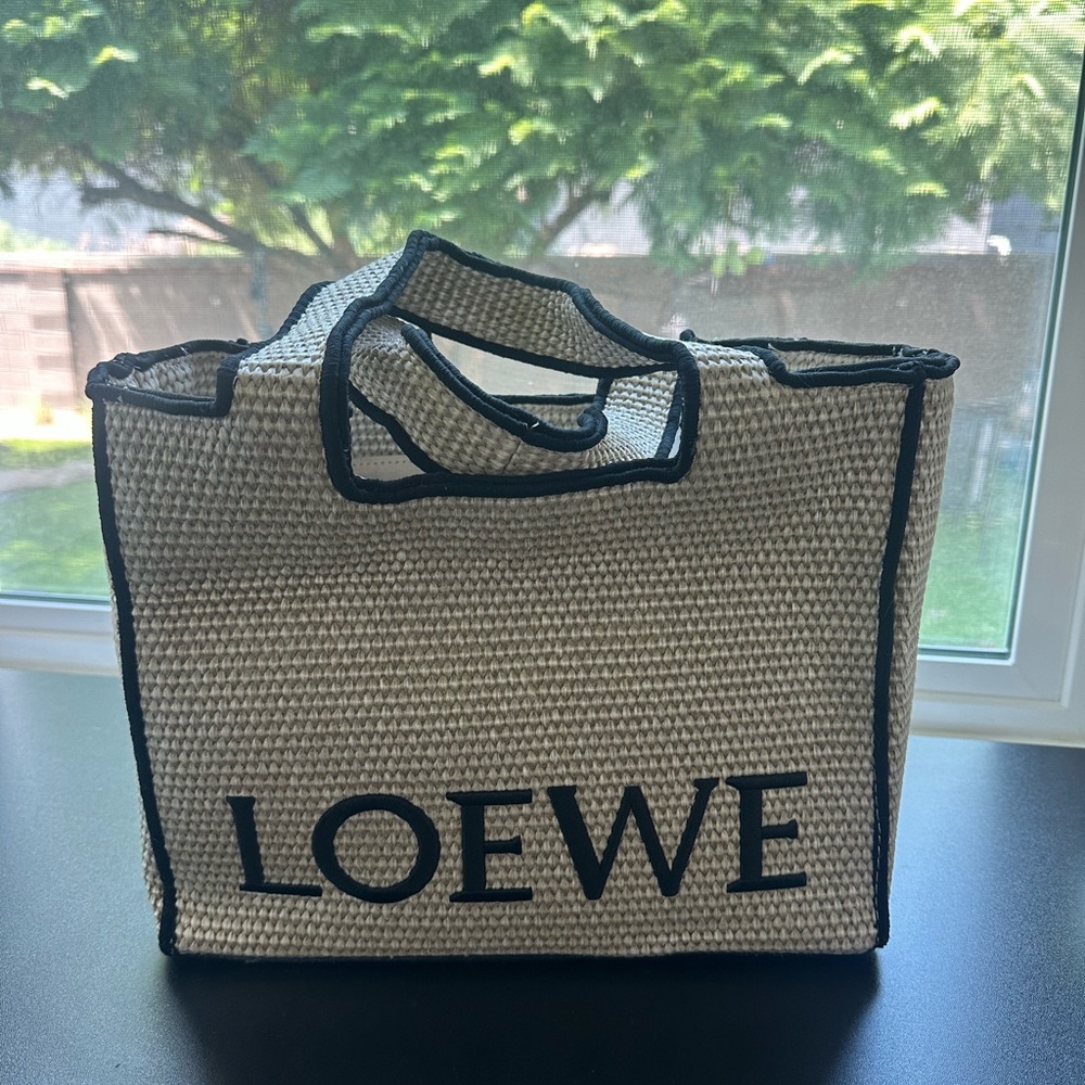 Loewe Black and Cream Tote Bag